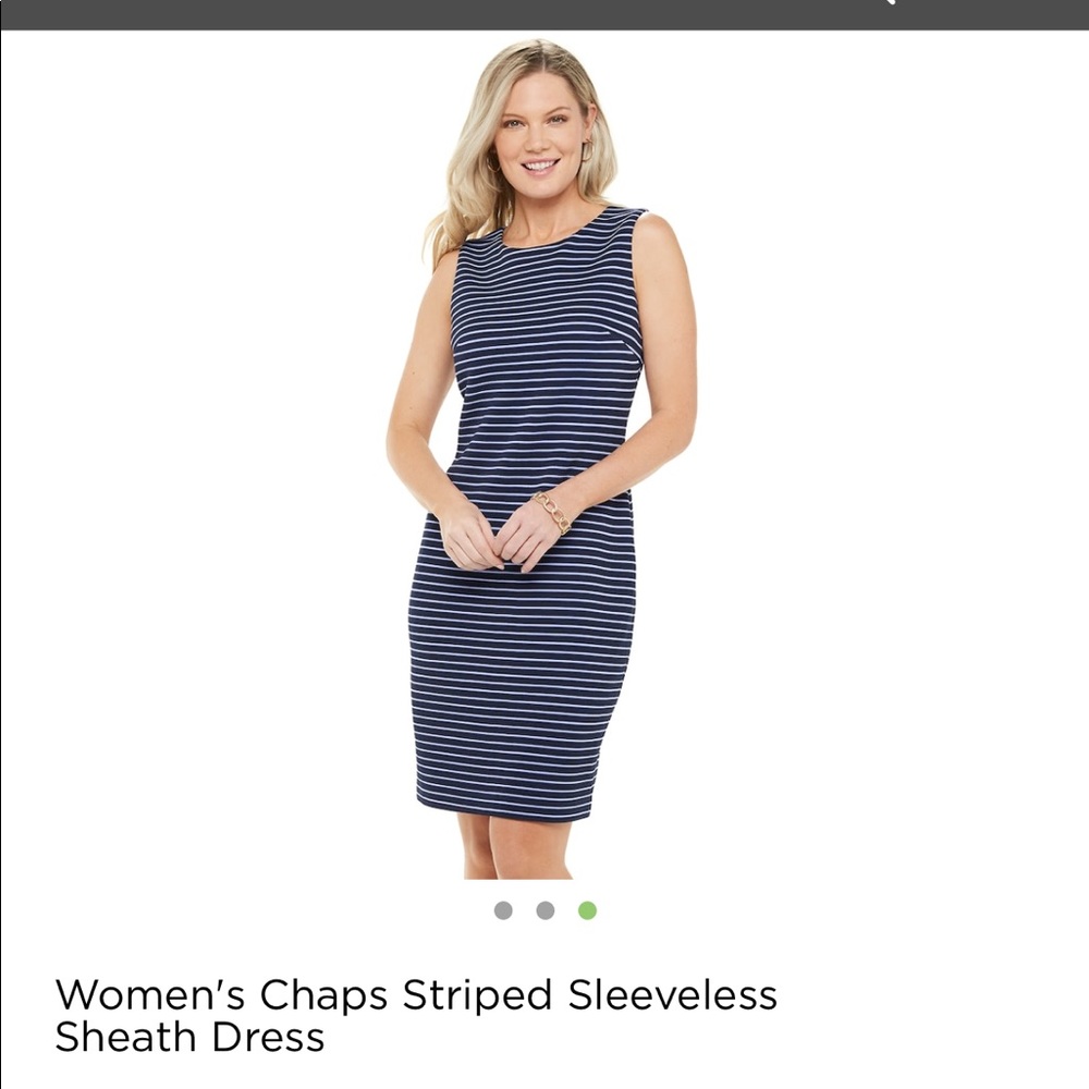 Women’s Chaps Dress. NWT. Size 10. Blue & White.